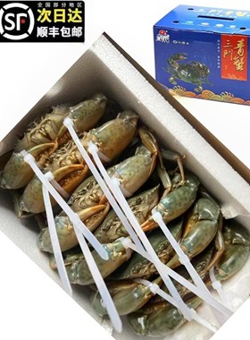 三门青蟹鲜活水产海鲜特大螃蟹公蟹母蟹肉蟹蝤蠓蟹2斤3-5只礼盒装