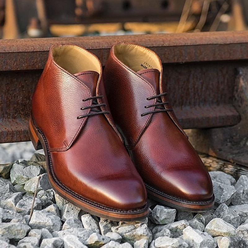 英国男士固特异手工休闲风皮靴