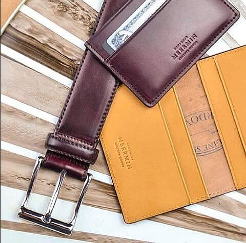 MEERMIN 西班牙名品 经典马臀皮皮带 实心铜镍电镀皮质厚实光泽好