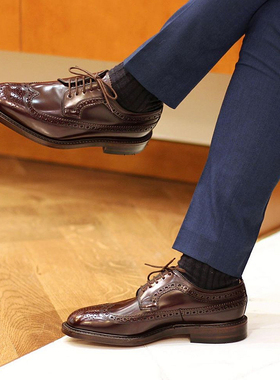 特惠 LOAKE Royal_F 英国名鞋 男士手工固特异布洛克德比皮鞋 2色