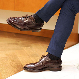 特惠 LOAKE Royal_F 英国名鞋 男士手工固特异布洛克德比皮鞋 2色