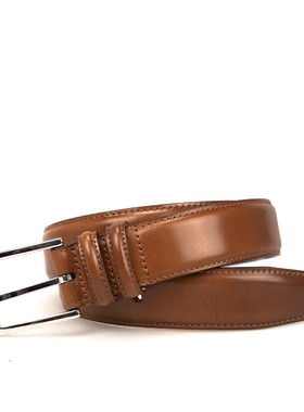 特惠 Carmina 西班牙名品 高级男士马臀皮皮带腰带 实心铜扣 11色