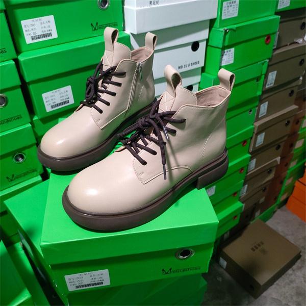 美足纪短靴踝短筒女靴马丁靴单靴