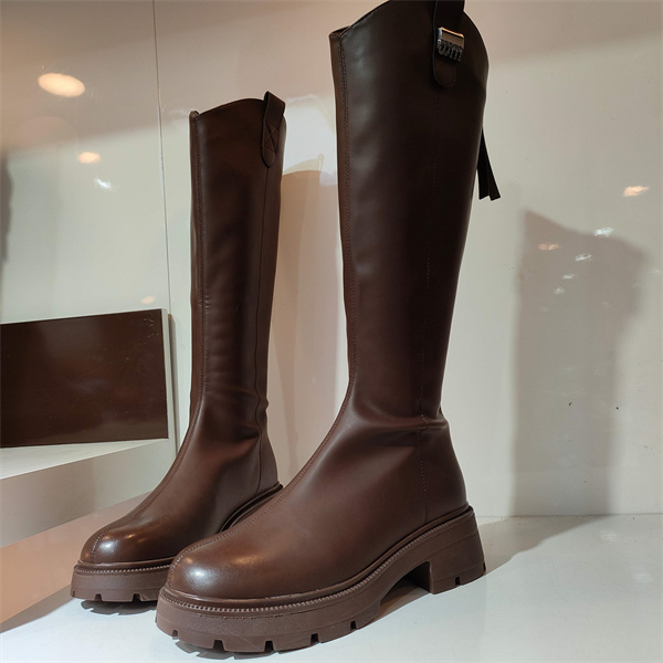 实体店女鞋2025秋冬加绒长筒靴女厚底高筒靴马丁靴潮所爱868-2