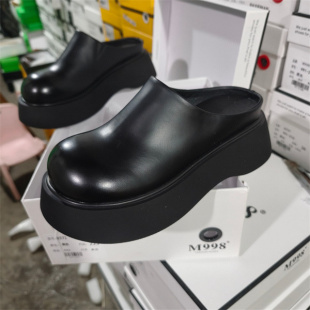 实体店勃肯鞋 外穿增高厚底包头半拖鞋 M998女鞋 9371 女2025春夏季