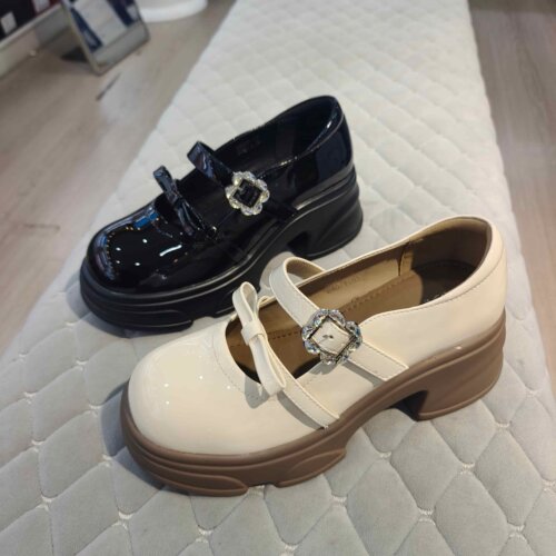 实体店女鞋2026春秋季玛丽珍女乐福鞋厚底单鞋DMZL学院风9985-13