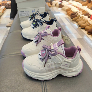 实体店童鞋2025春秋老爹鞋百搭轻便鞋白色休闲鞋男女童6166