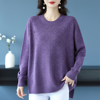 羊绒衫柔软不起静电宽松开叉