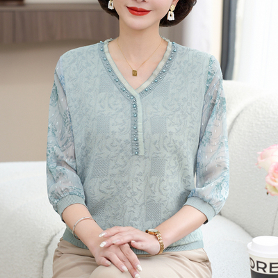 洋气减龄桑蚕丝T恤宽松送运险