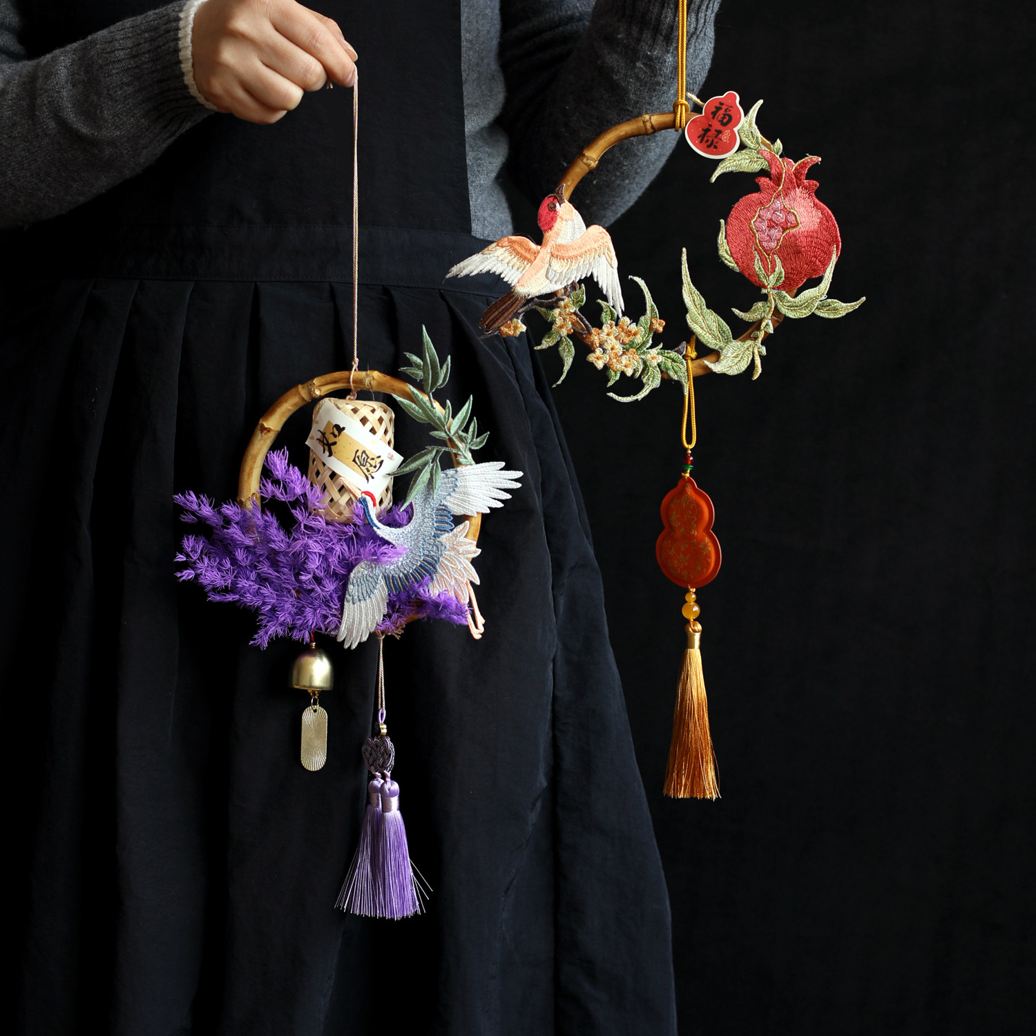 2026新年马年新中式手工成品门挂墙面小挂饰乔迁礼物闺蜜伴手礼,家居饰品,吊饰/挂饰,淘宝优惠券,粉丝福利购,淘宝优惠卷