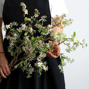 高档垂丝海棠藤枯枝野花仿真假花家居民宿样板间客厅餐桌装饰插花