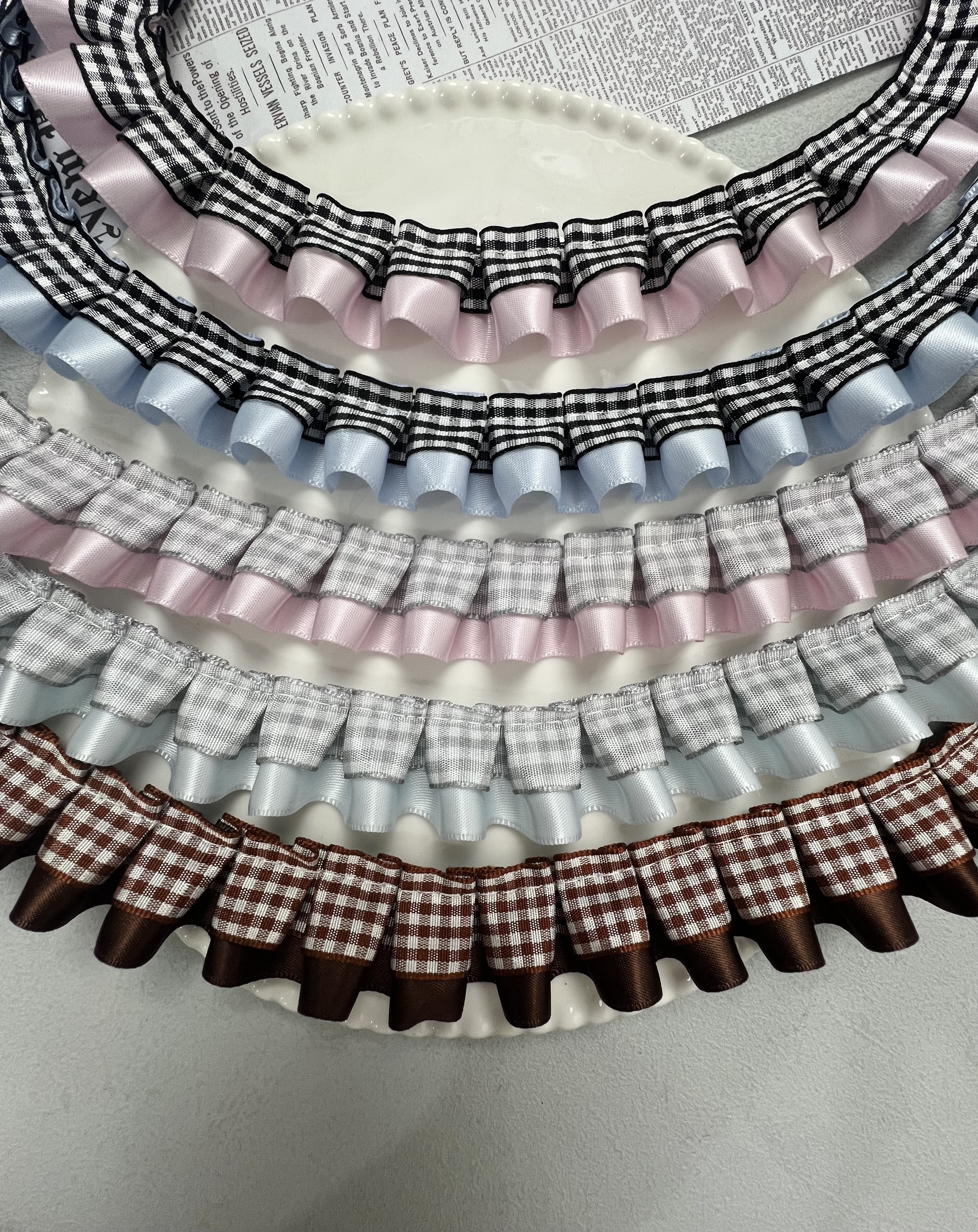 韩版小可爱格子带花边蕾丝褶皱百褶飞边网红袖口领口裙摆装饰辅料,居家布艺,花边,淘宝优惠券,粉丝福利购,淘宝优惠卷