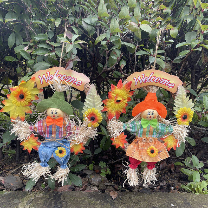 万圣节装饰南瓜娃娃花环挂件鬼节商场学校场景布置道具用品