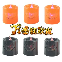 Halloween Glowing Nhựa Nến Ánh sáng Màu Pumpkin Light Orange Black Hai đạo cụ Cung cấp Đèn lồng Đạo cụ tùy chọn - Sản phẩm Đảng / Magic / Hiệu suất đồ hóa trang cho bé trai