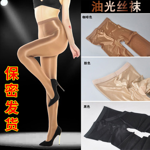 70D舍宾瑜伽连裤袜油光反光丝袜演出袜舞蹈袜亮光丝袜 开裆/闭裆