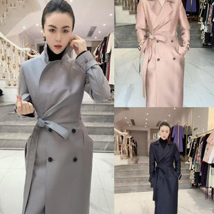 5388 研家轻奢多变领型高定重乔丝毛风衣连衣裙两穿 一眼万年