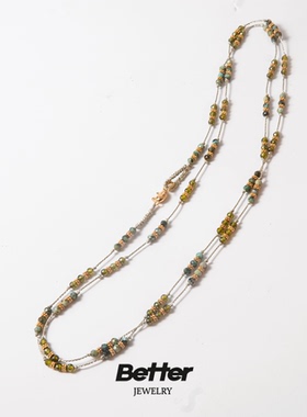 C205  MARBLE LEO  小扫帚珠珠项链