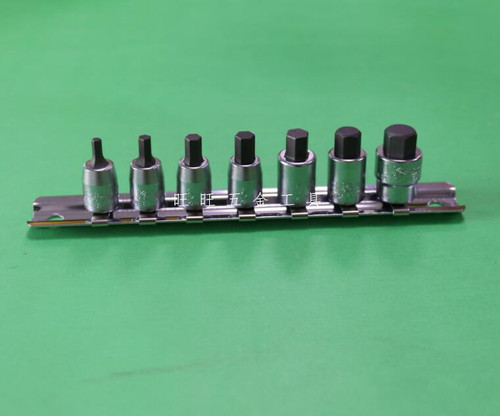 进口日本KOKEN工具 1/4方 3-10mm 7件组套 内六角套筒旋具头