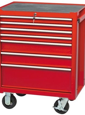 进口英国KENNEDY 7抽屉轮式工具柜 工具车(红色)  KEN-594-5580K