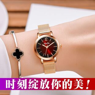 520生日礼物送女朋友气质女表正品全自动机械手表女士防水玫瑰金