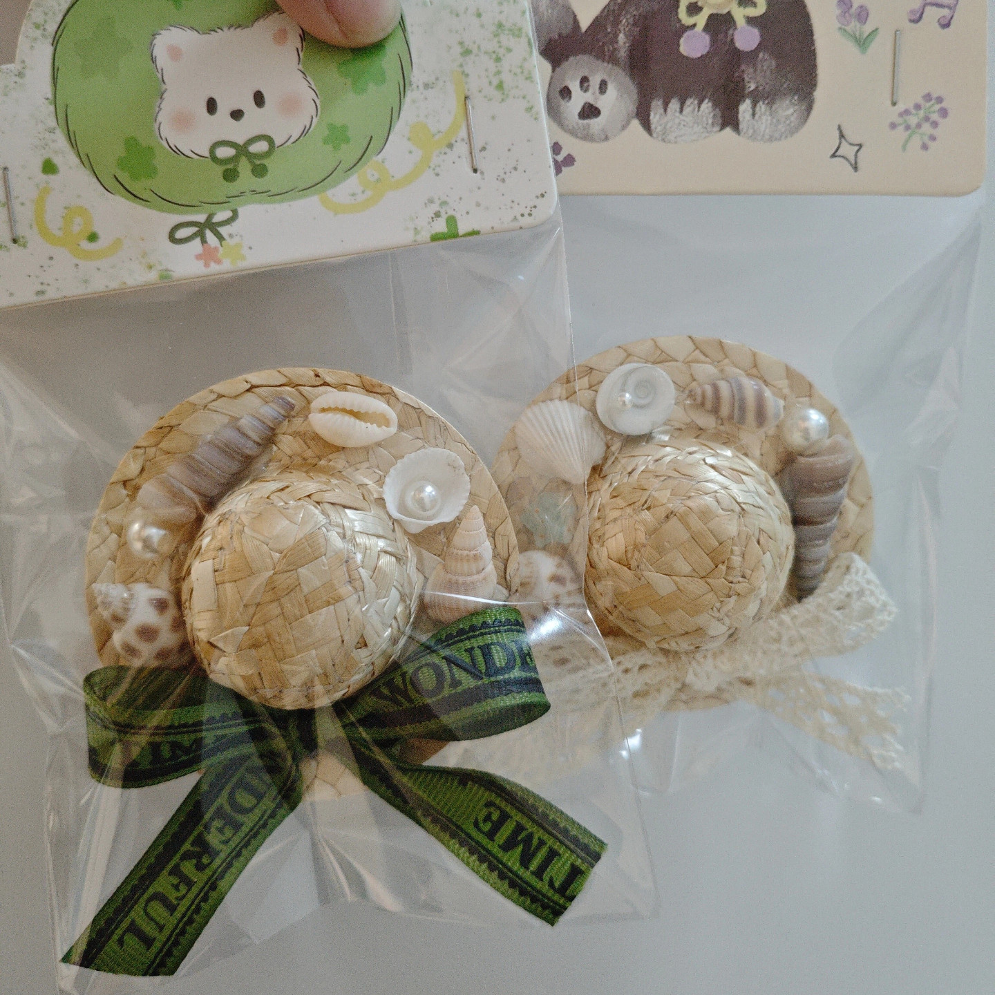 大海文创冰箱贴海螺贝壳草帽冰箱贴海边城市旅游纪念品冰箱贴贝壳