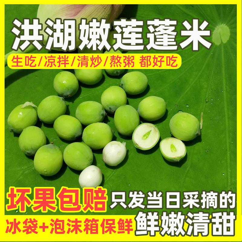 洪湖新鲜嫩莲子米生吃清甜现摘