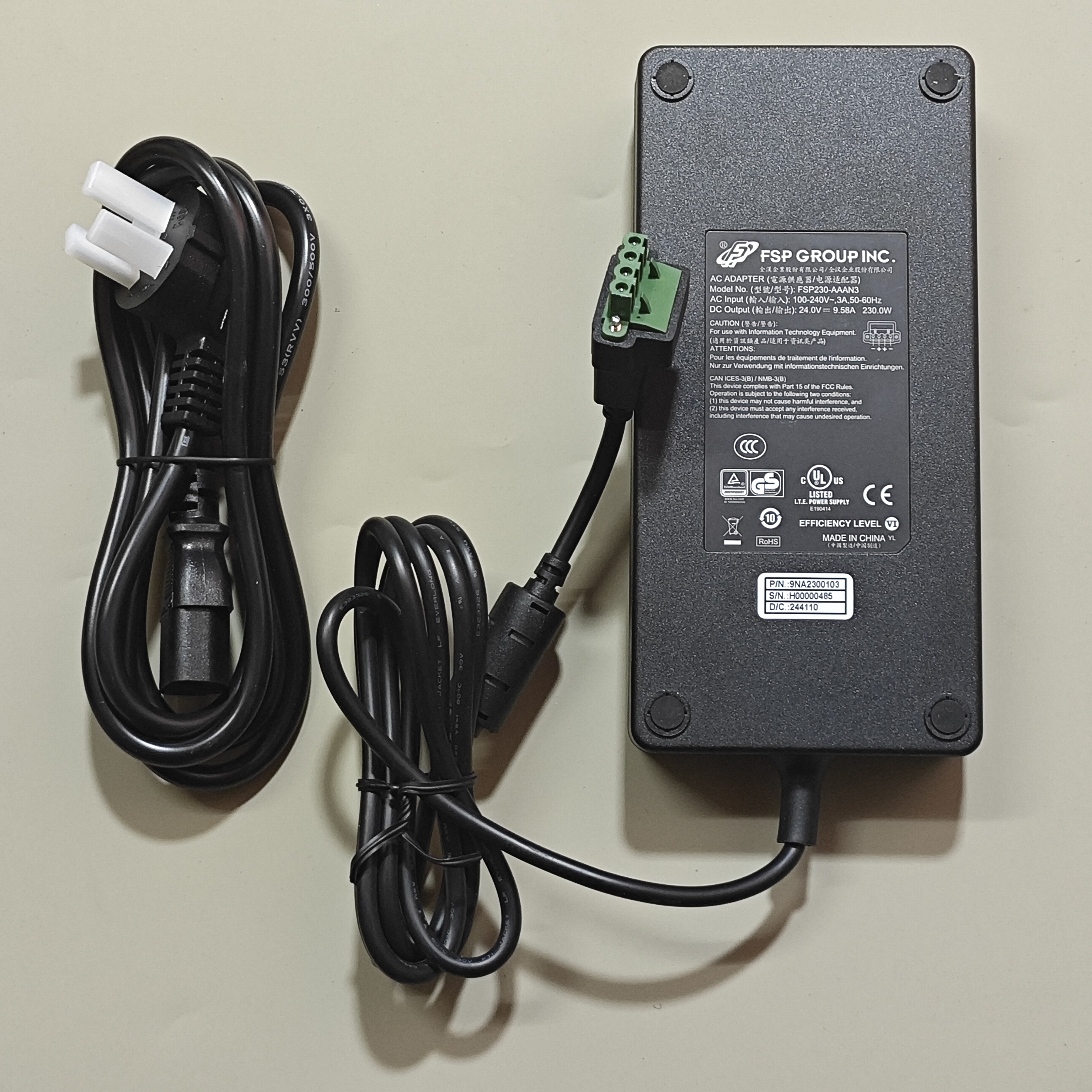 全漢24V9.58A電源適配器計算機ARK-3532充電器FSP230-AAAN3端子口