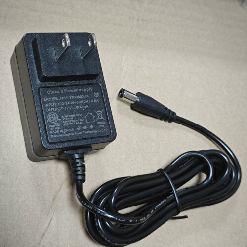 原装17V800mA电源适配器打卡打印机音响吸尘器充电器电源线5521头