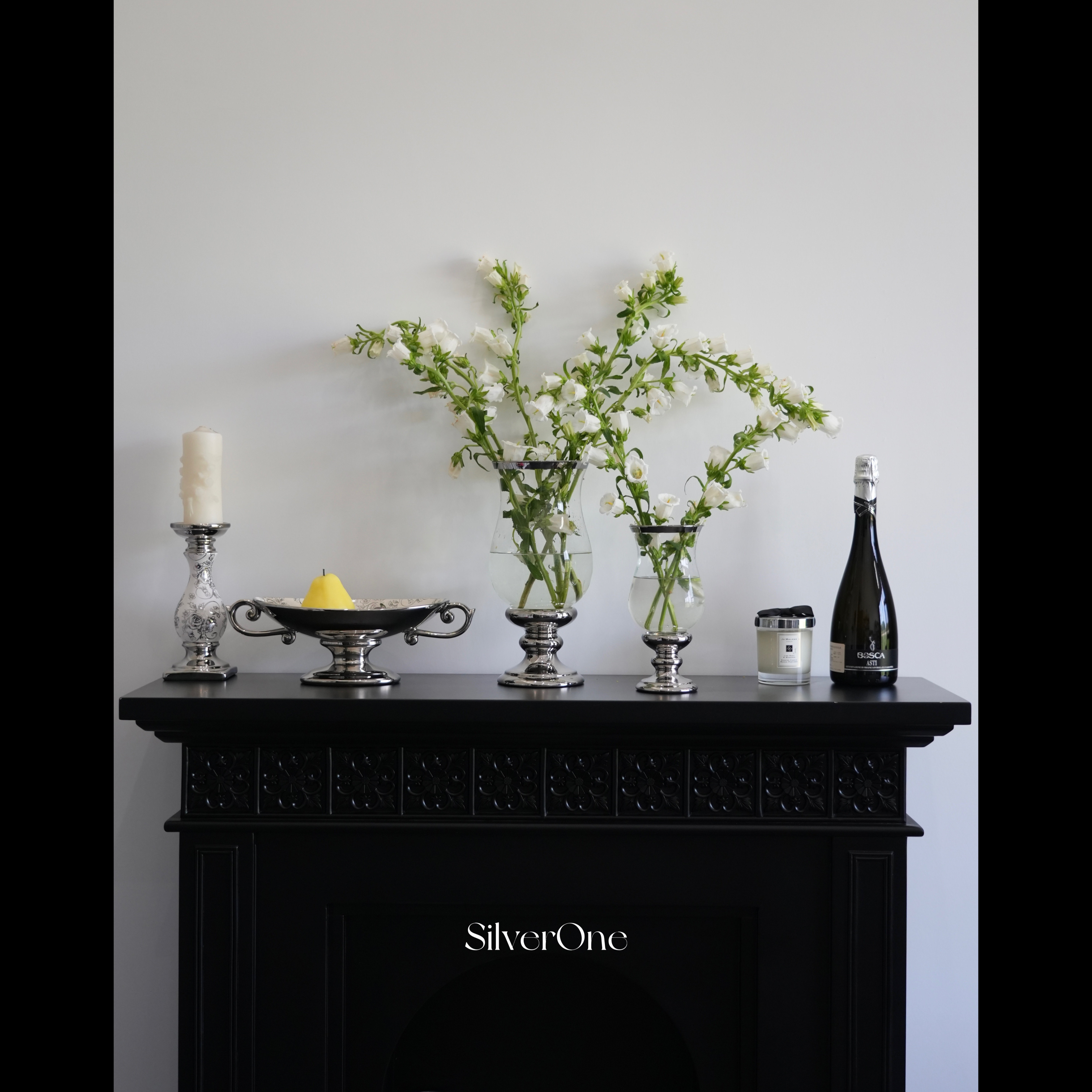 玻璃高脚花瓶欧式防风烛台