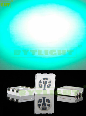 直销包邮5050SMD 3528贴片480nm490nm495nm500nm冰蓝 青绿LED灯珠