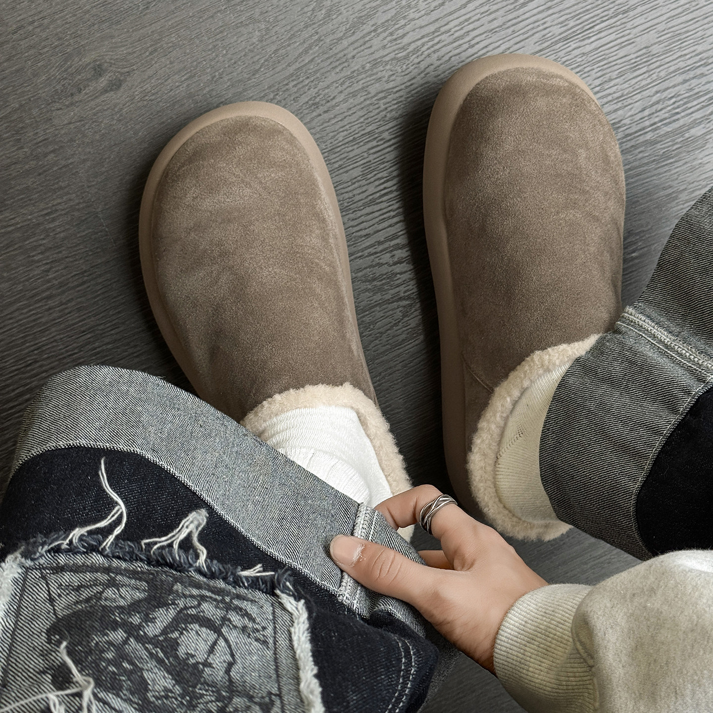 勃肯鞋男女户外休闲包头半拖鞋一脚蹬套脚小土豆雪地靴松弛感棉鞋,流行男鞋,包头拖,淘宝优惠券,粉丝福利购,淘宝优惠卷