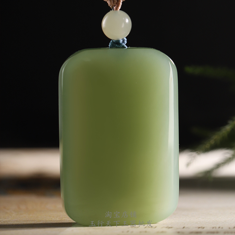 和田玉平安牌天然玉油润细腻