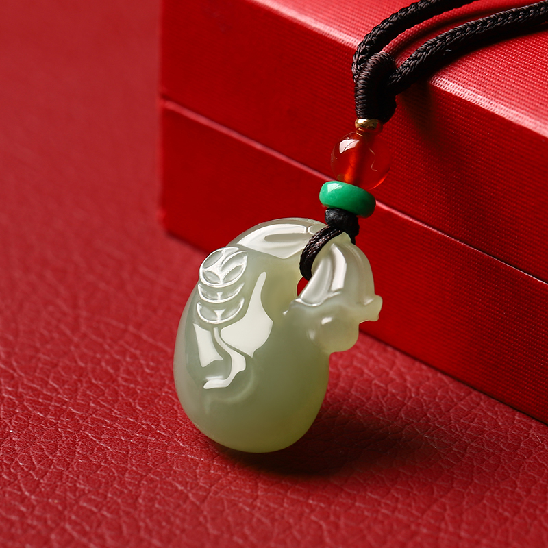 和田玉吊坠钱袋福袋支持复检