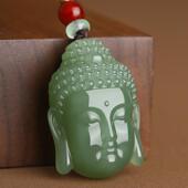 天然真品和田玉佛头玉吊坠男士 女士如来佛玉坠青海料玉石玉器玉佩