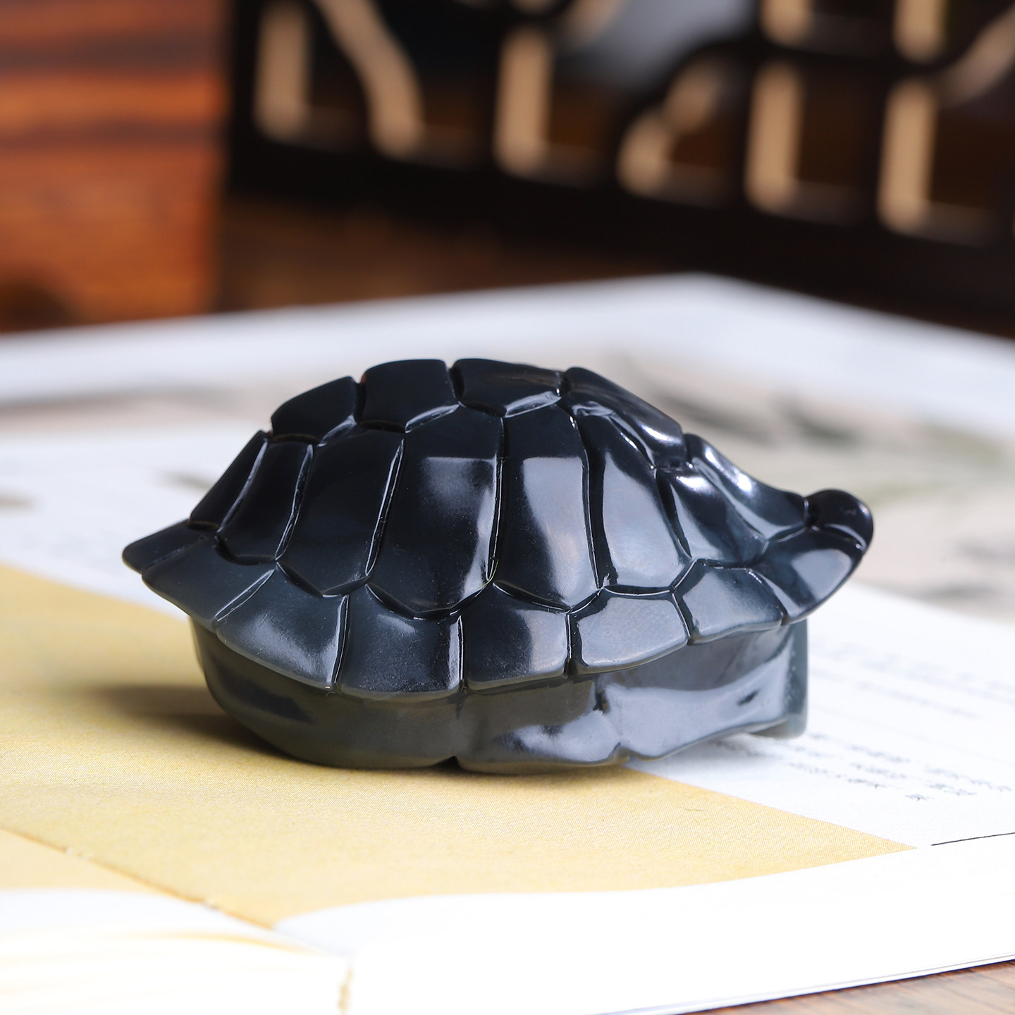 天然真品新疆青花玉富甲天下手把件玉石龟甲小摆件男女玉器把玩件