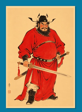 钟馗奎魁招财贴画像乔迁搬家进宅风水镇宅平安佛像年画装饰画海报