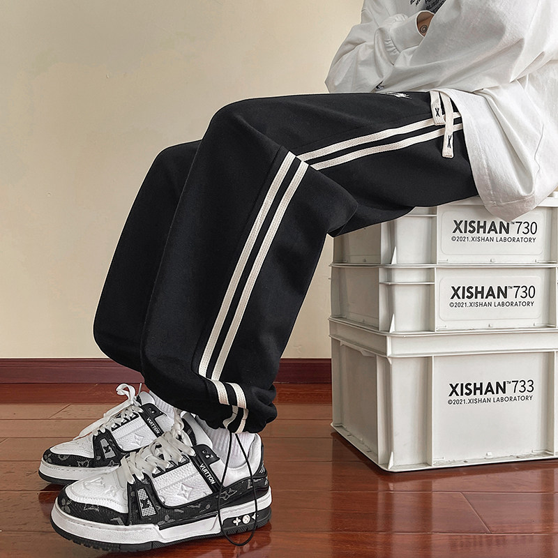 春秋季条纹长裤男童裤子运动裤潮