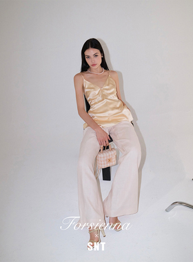 SNT【迷人眼】华丽亮眼的美国进口伊士曼醋酸 老钱风吊带