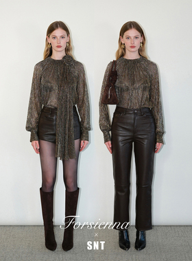 SNT【时髦进阶】顶奢头层羊皮 秋冬限定浓郁热巧色系皮长裤/短裤