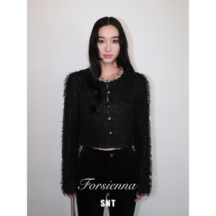 SNT 意大利进口奢牌专供SMI编织流苏面料外套