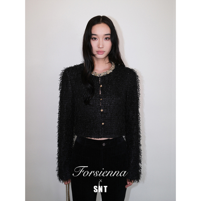 SNT 意大利进口奢牌专供SMI编织流苏面料外套