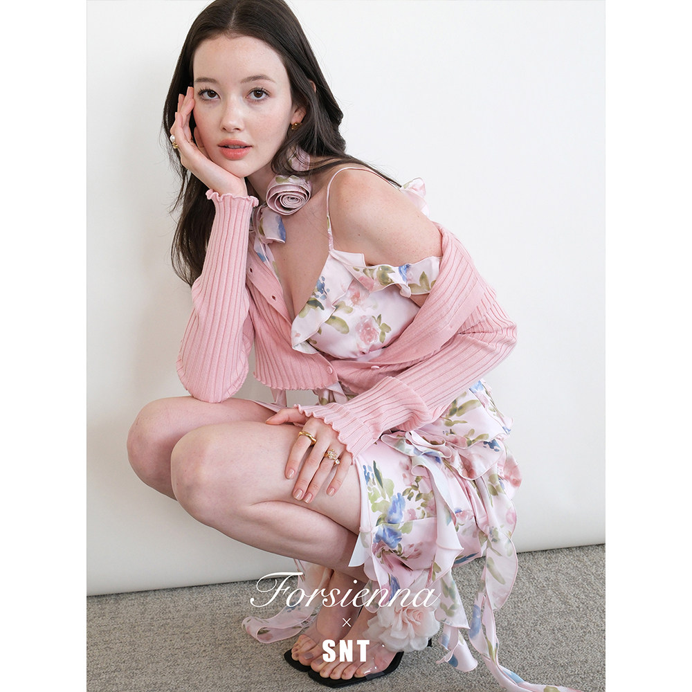 SNT【西西里的春天】真丝混纺款/缎面款镜头焦点亲肤花卉吊带套装