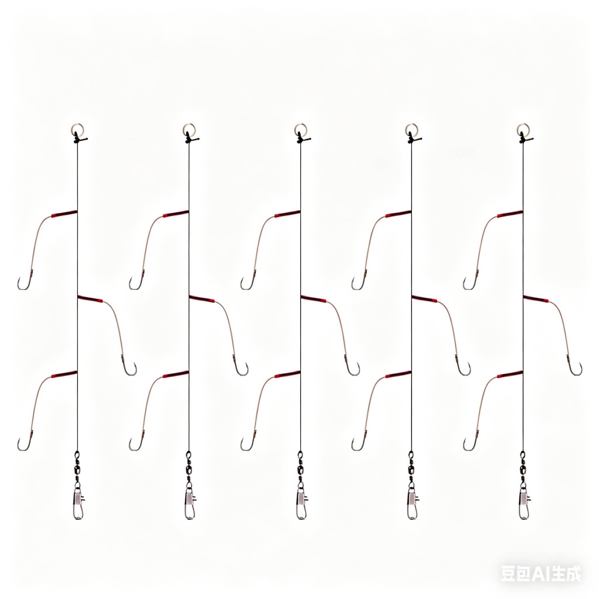 海竿3钩串钩黄辣丁鲶鱼串钩伊势尼鱼钩防缠绕抛竿鱼钩钓鱼用品