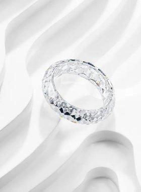 简约款莫桑刻面戒指 VVS1净度 白色D色 日常百搭饰品 婚戒生日礼