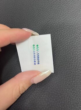 圆形实验室培育彩虹渐变配石裸石 耐高温 首饰手链戒指蜡镶配石