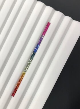 正方直角实验室培育彩虹渐变配石裸石 耐高温 首饰手链戒指蜡镶