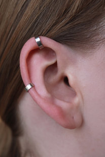 999纯银男款耳骨夹小众极简个性女无耳洞耳夹欧美冷淡风原创设计
