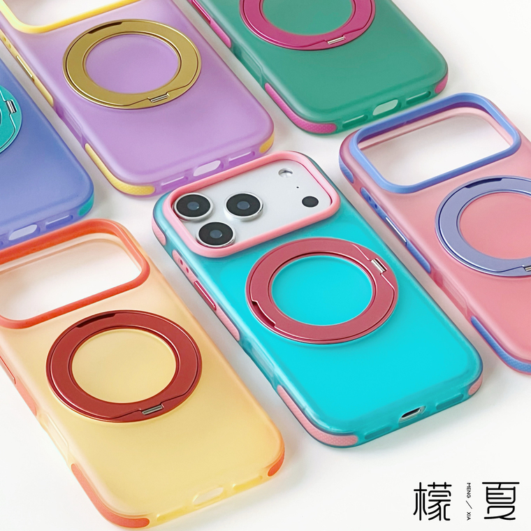 Perforated Turquoise Rings Stand Heat dissipation iPhone Case