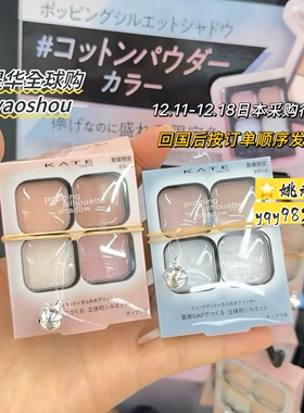 日本KATE邃影光绽四色眼影盘EX-4骨骼感清透白开水柔雾珠光RD-1