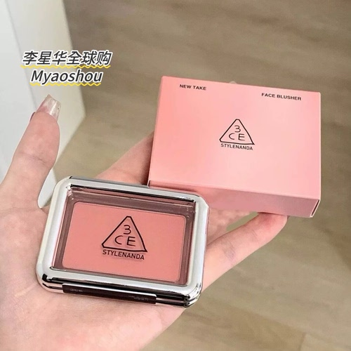 韩国3CE单色腮红方块新款